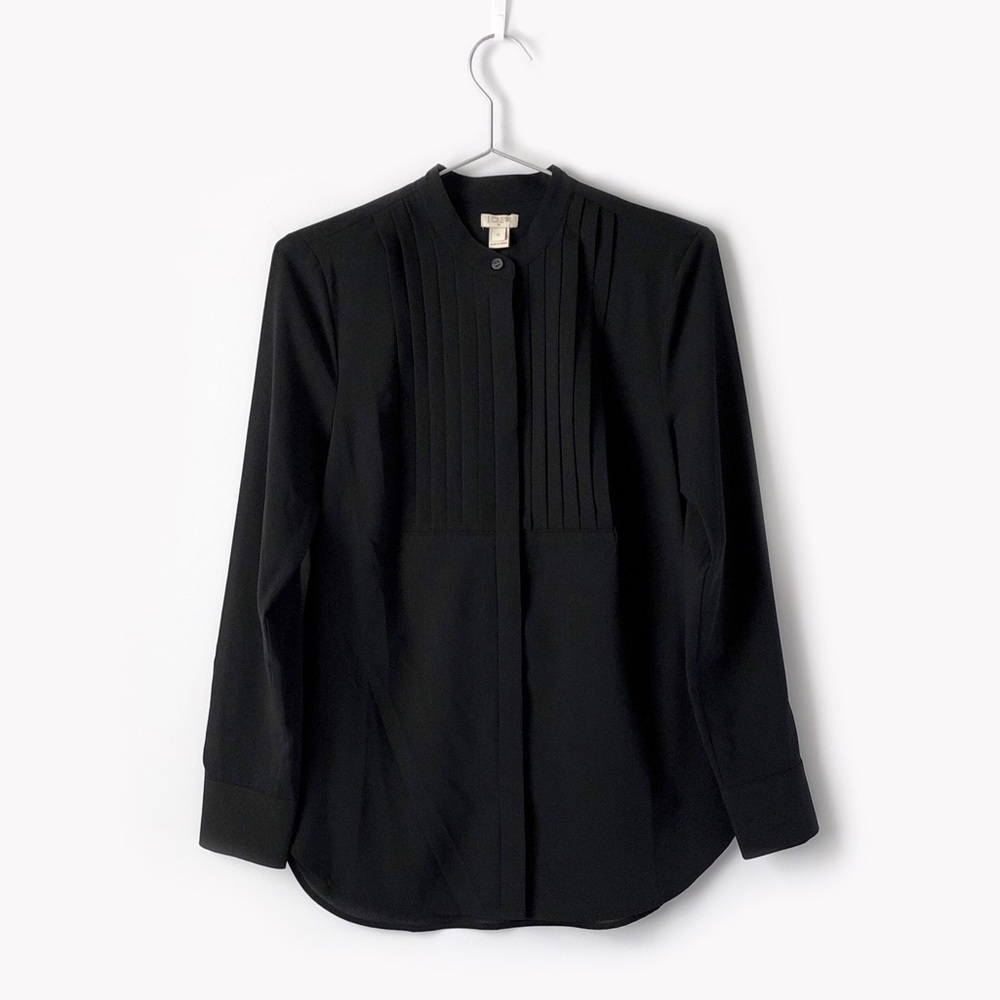 nwt | j. crew drapey tuxedo button down blouse